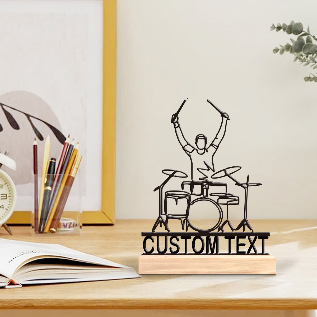 Desktop Laser Engraver - 1pc Ornamen Logam Minimalis Kustom Nama
