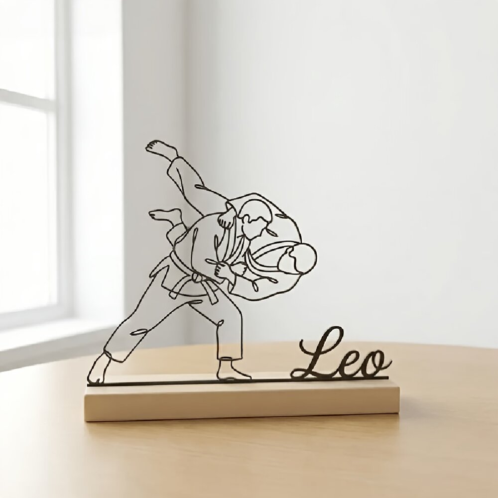 Desktop Laser Engraver - Patung Seni Bela Diri Judo Ukiran