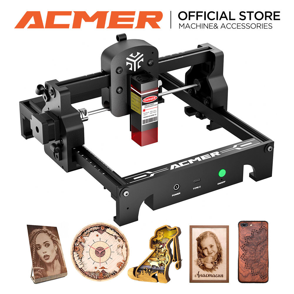 Industrial Acrylic Laser Cutter - ACMER S1 Mesin Ukir Laser 6W/3.5W/2.5W