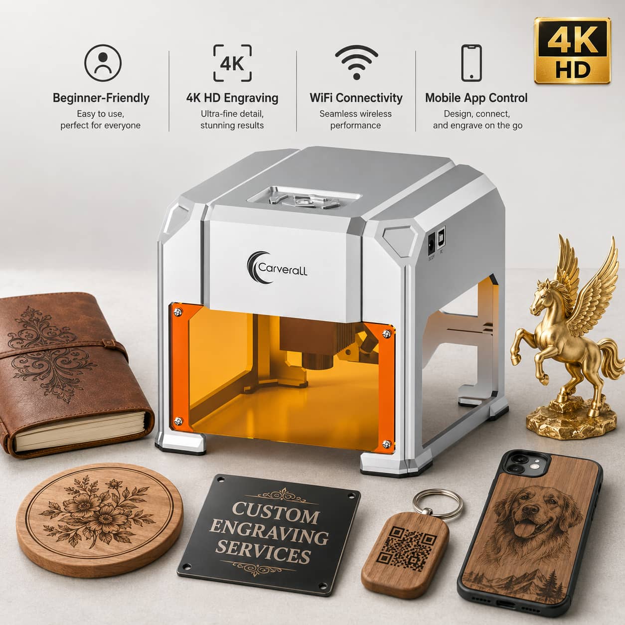 Industrial Acrylic Laser Cutter - Mesin Pengukir Laser Carverall, K4 3W,