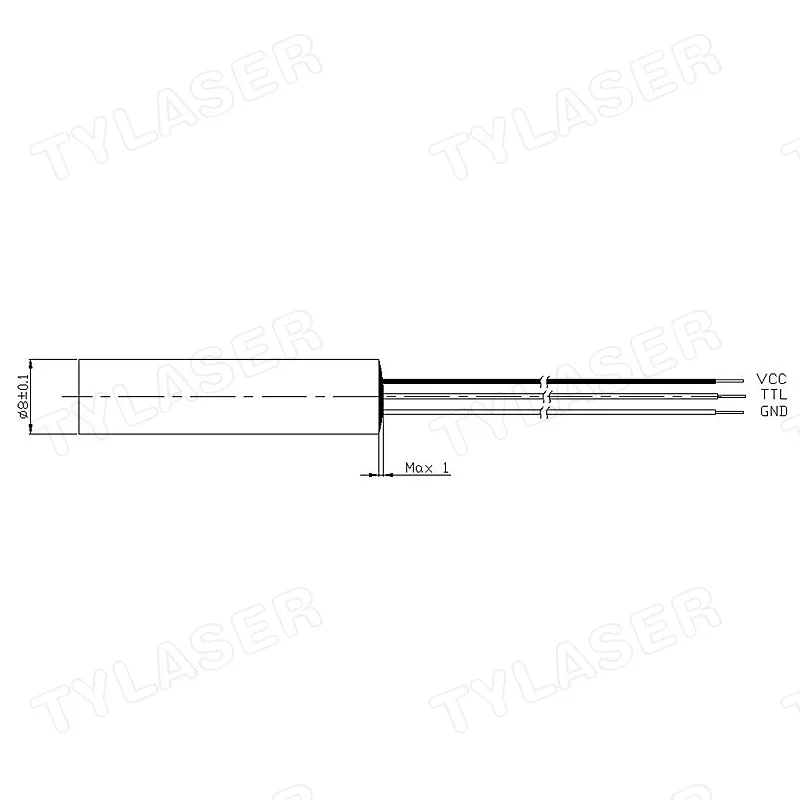 Industrial Grade Laser Pointer - Modul Laser Merah 8mm 635nm TTL