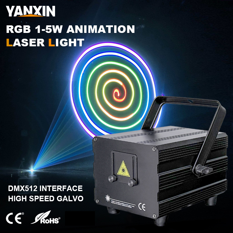 Lampu Laser Animasi RGB 5W 2W  - Industrial Laser Projector ulasan dan harga